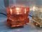 Brutalist Bubble Glass Clear & Red Table Lamps, 1960s, Set of 2 6