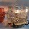 Brutalist Bubble Glass Clear & Red Table Lamps, 1960s, Set of 2 19