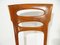 Italian Sculptural Wood & Pink Velvet Dining Chairs, 1940s, Set of 4 11