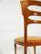 Italian Sculptural Wood & Pink Velvet Dining Chairs, 1940s, Set of 4 13