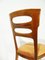 Italian Sculptural Wood & Pink Velvet Dining Chairs, 1940s, Set of 4 5