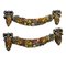 Spanish Polychrome & Polychrome Wooden Garlands, 1950s, Set of 2 5