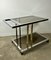 Service / Roller Table in Chromed and Golden Brass from Belgo Chrom / Dewulf Selection, 1960s 2