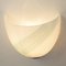 Lámparas de pared vintage de cristal de Murano blanco, Italia, años 70. Juego de 2, Imagen 8