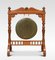 Großer Dinner Gong mit Rahmen aus Nussholz, 1890er 1
