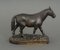 19th Century Bronze Draft Horse in Dark Brown Patina 1