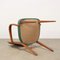 Beech and Faux Leather Dining Chair, 1960s, Image 8