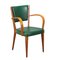 Beech and Faux Leather Dining Chair, 1960s, Image 1