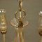 Deckenlampe aus Glas & Messing, Italien, 1950er 8