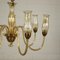 Ceiling Lamp in Glass and Brass, Italy, 1950s, Image 4