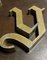 Vintage Letter in Brass, 1920s 2