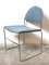 Vintage Italian Desk Chairs in Sky Blue from Bonomia, 1970s, Set of 6 13