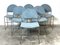 Vintage Italian Desk Chairs in Sky Blue from Bonomia, 1970s, Set of 6 11