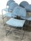 Vintage Italian Desk Chairs in Sky Blue from Bonomia, 1970s, Set of 6 3