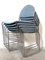 Vintage Italian Desk Chairs in Sky Blue from Bonomia, 1970s, Set of 6, Image 8