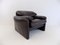 Maralunga Lounge Chair & Ottoman in Leather by Vico Magistretti for Cassina, 1970s, Set of 2, Image 3