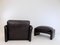 Maralunga Lounge Chair & Ottoman in Leather by Vico Magistretti for Cassina, 1970s, Set of 2 2