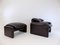 Maralunga Lounge Chair & Ottoman in Leather by Vico Magistretti for Cassina, 1970s, Set of 2 9