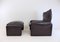 Maralunga Lounge Chair & Ottoman in Leather by Vico Magistretti for Cassina, 1970s, Set of 2, Image 21