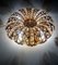 Brass and Crystal Ceiling Lamp by Peris Andreu for S.A.Riper, 1960s 7