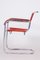 Bauhaus Red Armchair in Beech & Chrome attributed to Marcel Breuer for Mücke Melder, 1930s, Image 5
