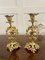 Antique French Victorian Ornate Gilded Candlesticks, 1860, Set of 2 1
