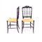 Vintage Chiavari Chairs with Leather Seats, 1950, Set of 2, Image 11