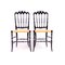 Vintage Chiavari Chairs with Leather Seats, 1950, Set of 2 16