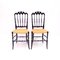 Vintage Chiavari Chairs with Leather Seats, 1950, Set of 2, Image 18