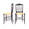 Vintage Chiavari Chairs with Leather Seats, 1950, Set of 2, Image 12