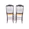 Vintage Chiavari Chairs with Leather Seats, 1950, Set of 2 9