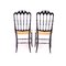 Vintage Chiavari Chairs with Leather Seats, 1950, Set of 2, Image 9