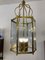 Large Neoclassical Style Lantern in Brass and Glass 9