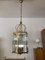 Grande Lanterne de Style Néoclassique en Laiton et Verre 10