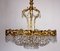 Brass & Lead Crystal Chandelier from Schröder and Co., 1960s 6
