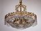Brass & Lead Crystal Chandelier from Schröder and Co., 1960s, Image 3
