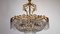 Brass & Lead Crystal Chandelier from Schröder and Co., 1960s 1