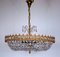 Brass & Lead Crystal Chandelier from Palwa, 1970s 4