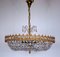 Brass & Lead Crystal Chandelier from Palwa, 1970s, Image 4