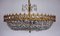 Brass & Lead Crystal Chandelier from Palwa, 1970s 1