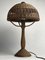 Art Deco Rattan and Wicker Mushroom Table Lamp, 1930s 10