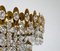 Brass & Lead Crystal Chandelier from Preico, 1970s 4