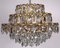 Brass & Lead Crystal Chandelier from Schröder and Co., 1960s 4