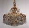 Brass & Lead Crystal Chandelier from Schröder and Co., 1960s, Image 1