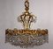 Brass & Lead Crystal Chandelier from Schröder and Co., 1960s, Image 4