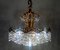 Brass & Lead Crystal Chandelier from Schröder and Co., 1960s 12