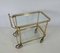 Mid-Century Italian Modern Brass and Glass Tray Bar Cart from MB, 1970s 3