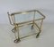 Mid-Century Italian Modern Brass and Glass Tray Bar Cart from MB, 1970s, Image 3