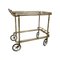 Mid-Century Italian Modern Brass and Glass Tray Bar Cart from MB, 1970s 1