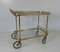 Mid-Century Italian Modern Brass and Glass Tray Bar Cart from MB, 1970s 2